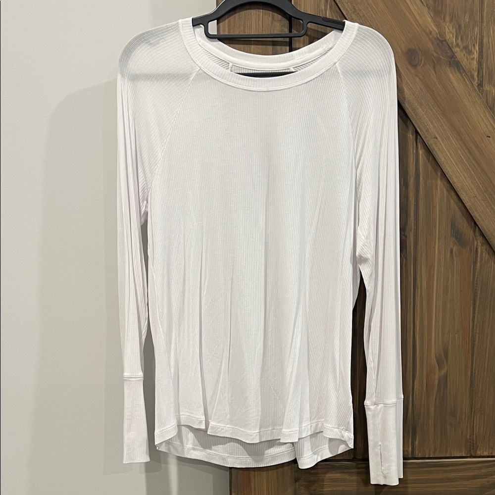 Women's White Long Sleeve Top